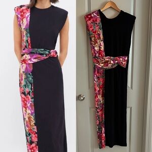 Tuckernuck Black and Floral Maxi Dress